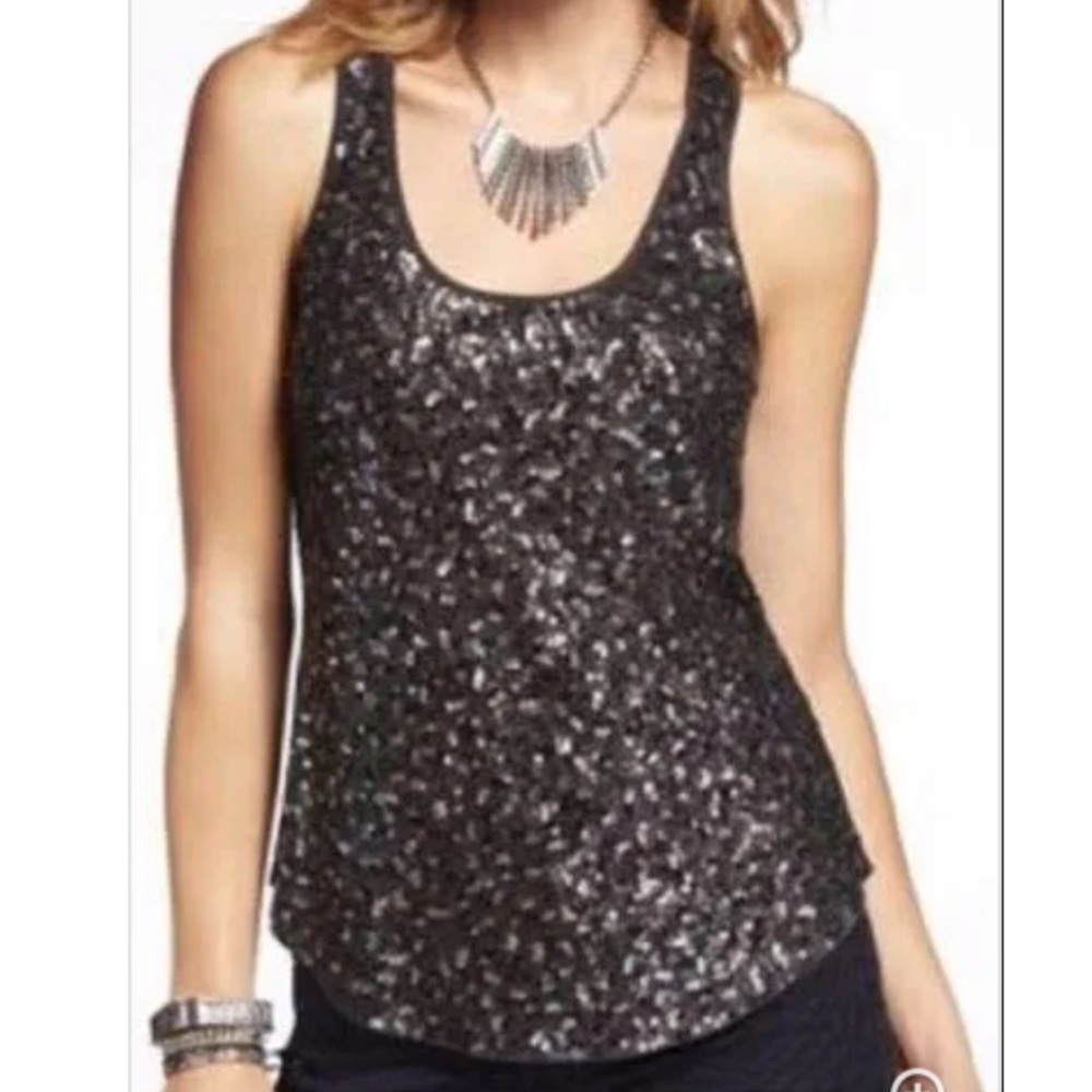 Express Sequin Front Tank